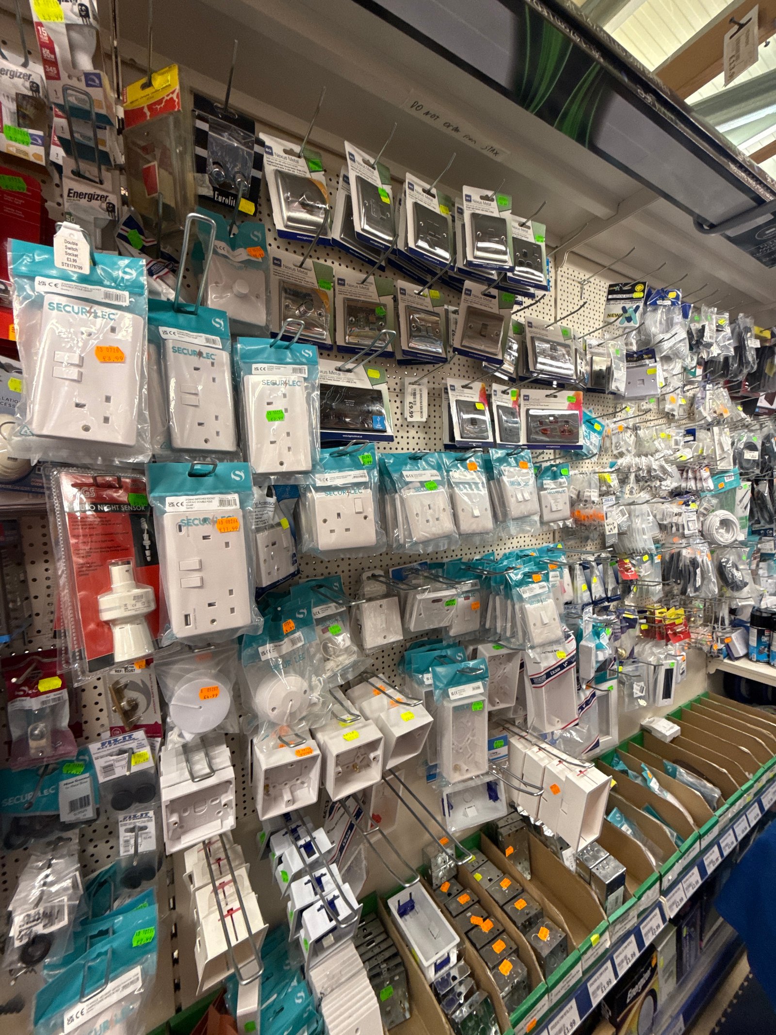 Electrical on the shelves at Fix-it DIY & Hardware
