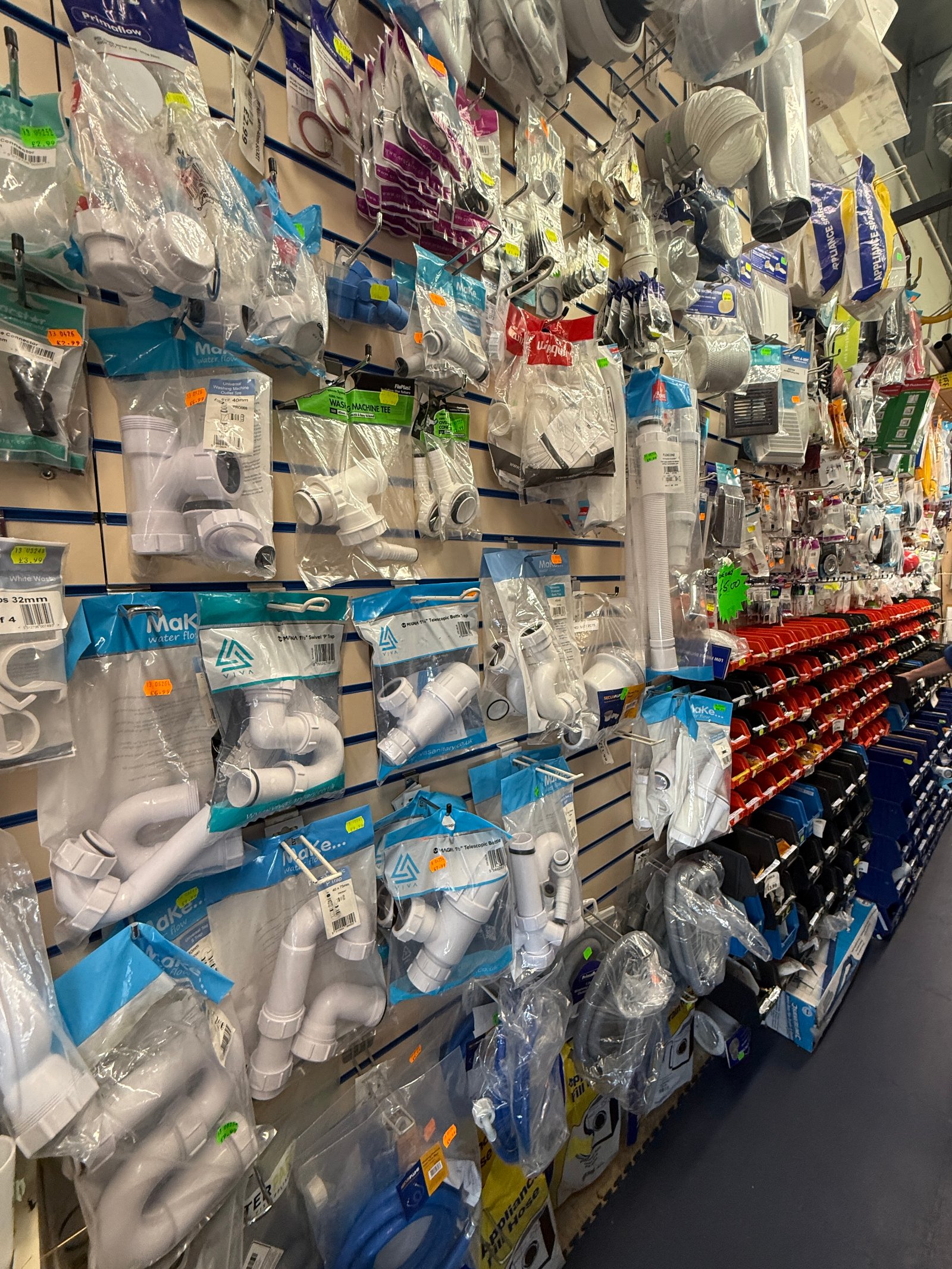 Plumbing on the shelves at Fix-it DIY & Hardware